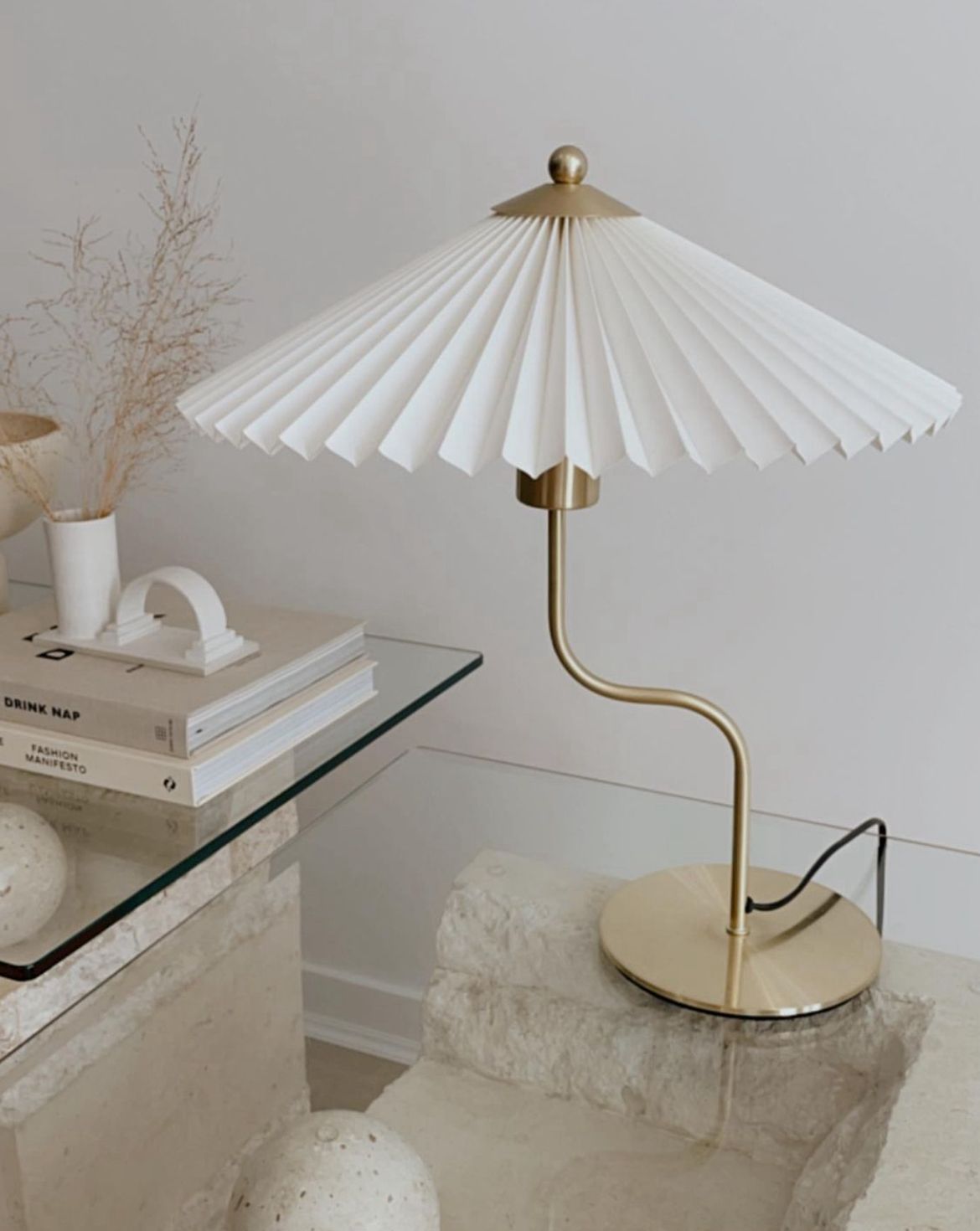 Perla Pleated Table Lamp – Perfect Home LB