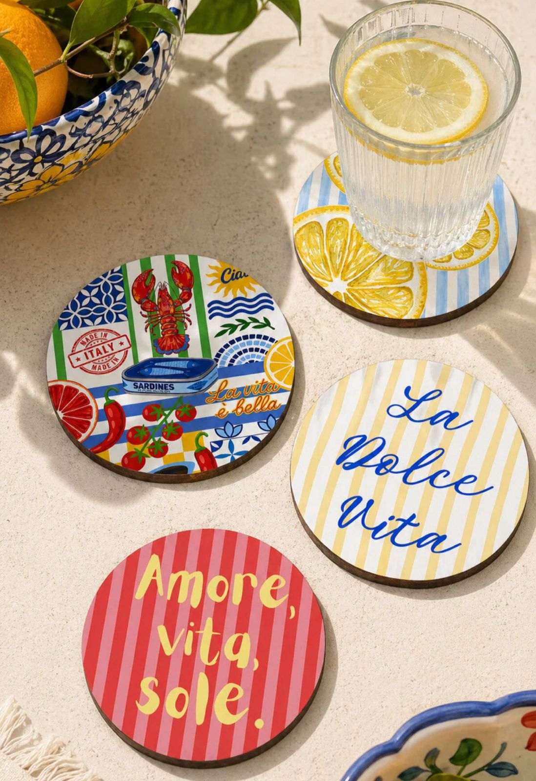 La Dolce Vita Coaster Set of 4