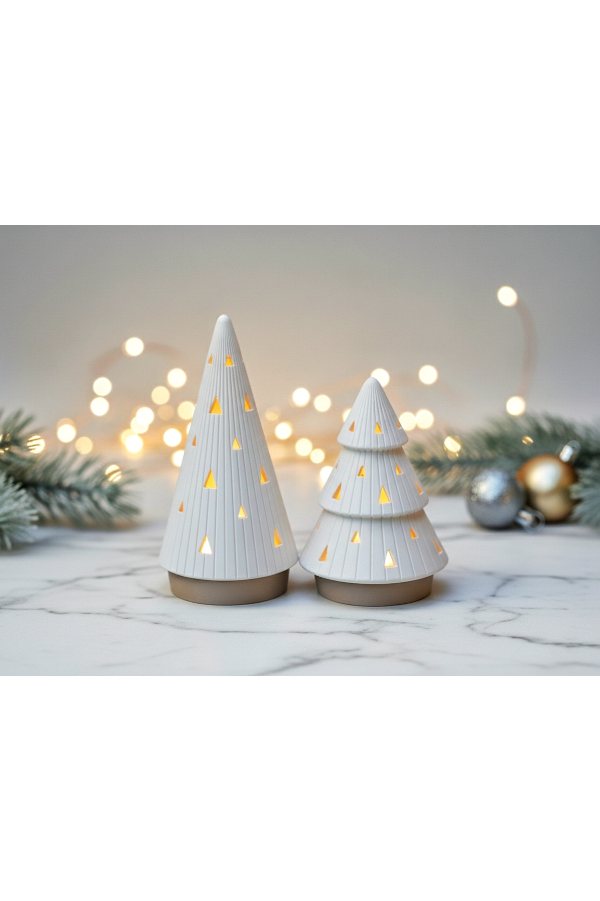 LED Christmas Tree Home Decor Set of 2