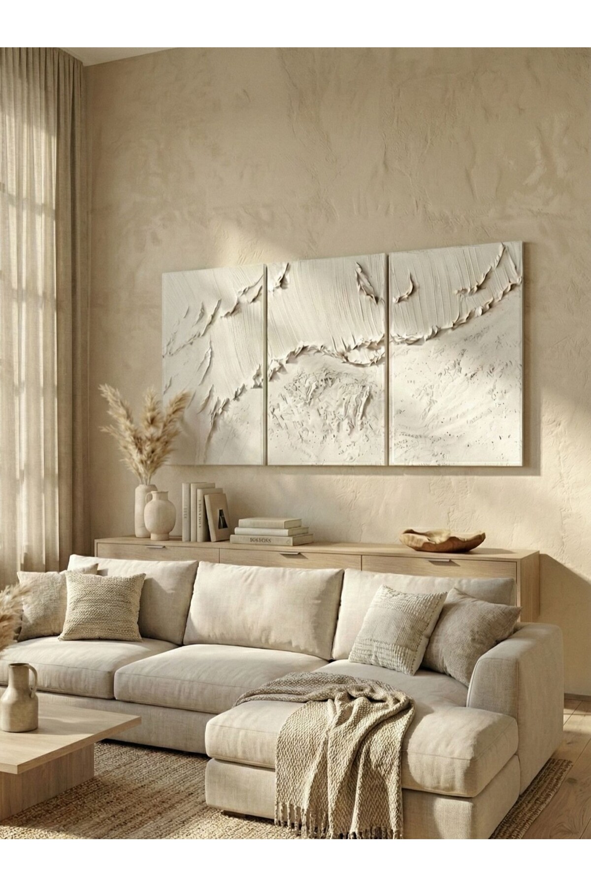 Premium Abstract Textured Wall Art Set of 3