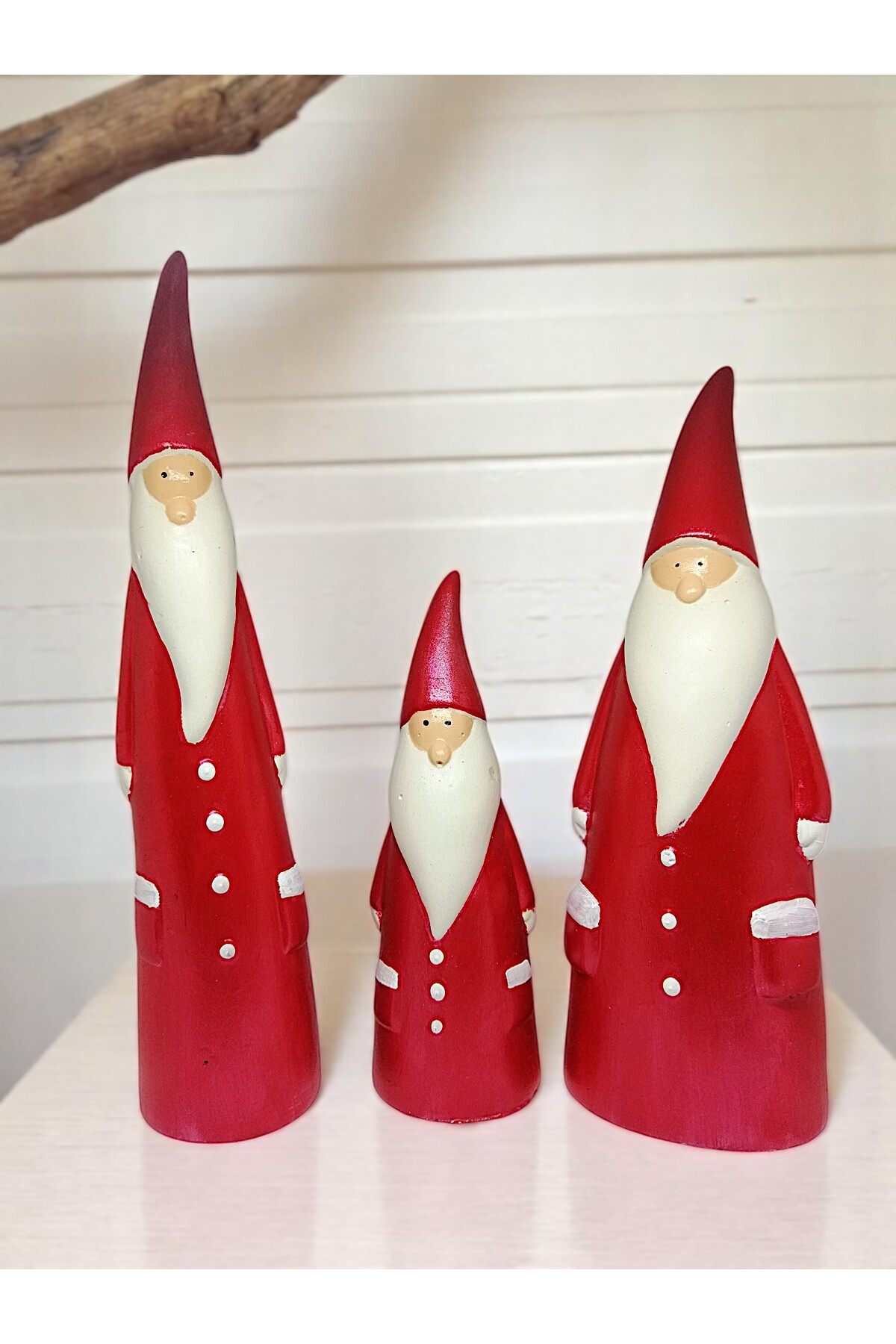Scandinavian Santa Figurines Set of 3