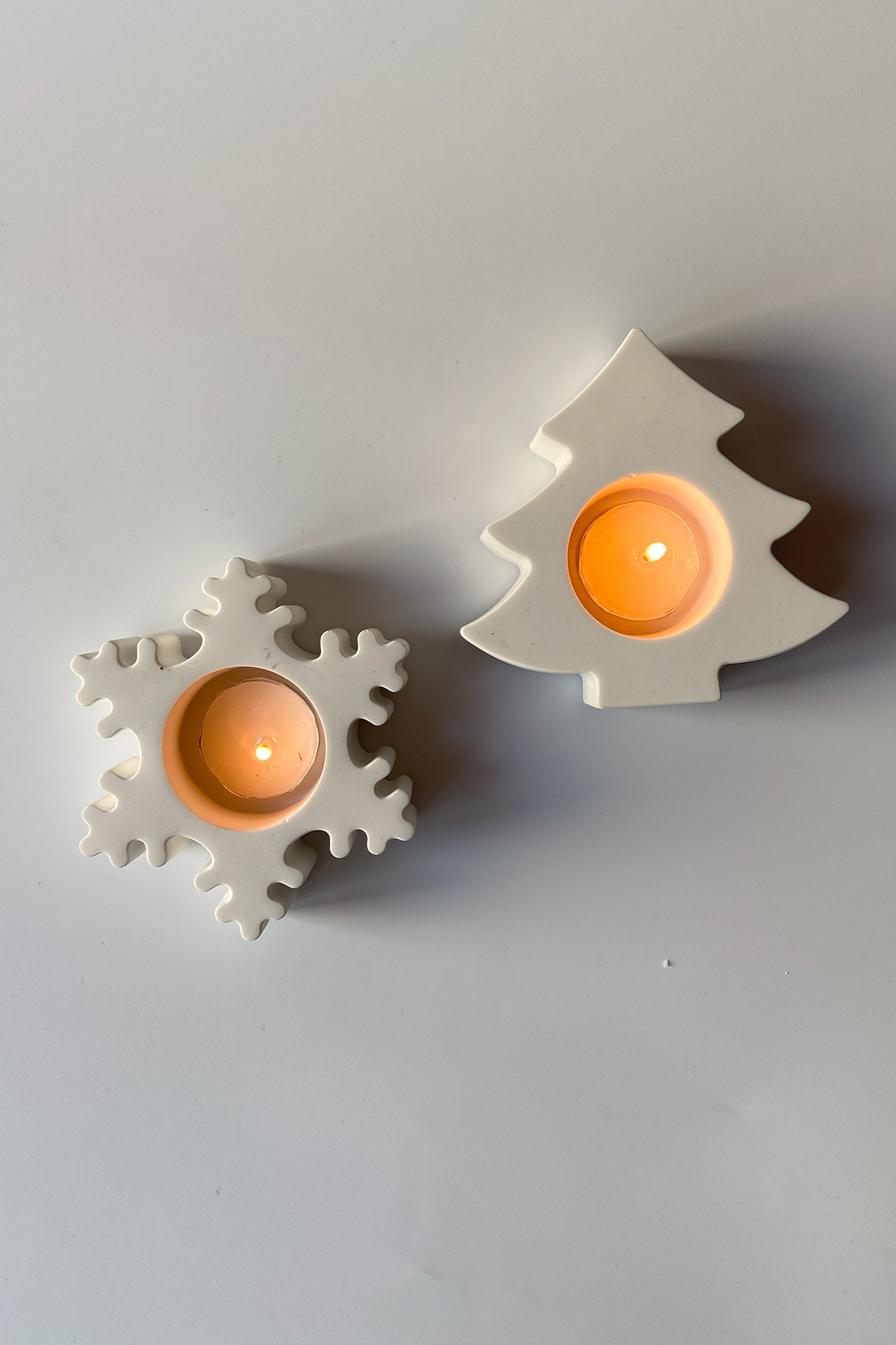 Christmas Tealight Candle Holder Set of 2