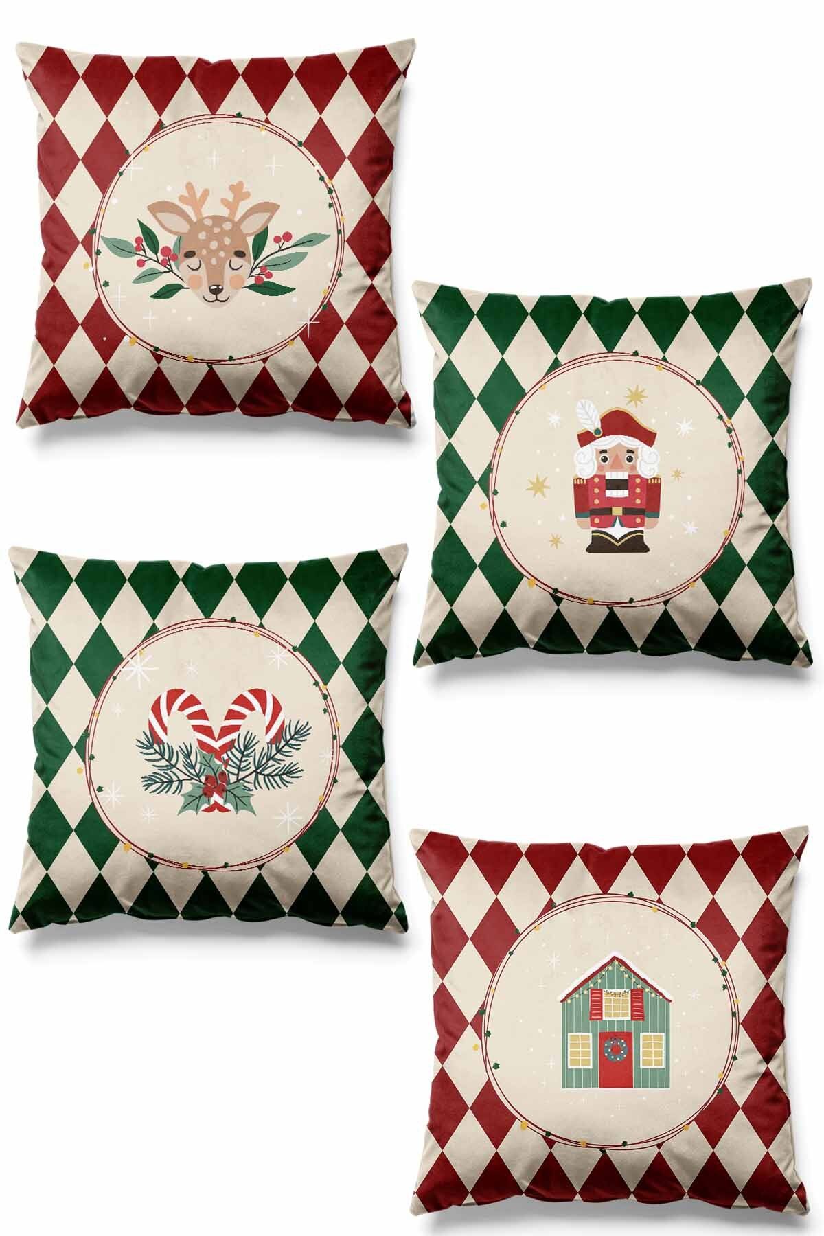 Candy Christmas Cushion Cover Set of 4