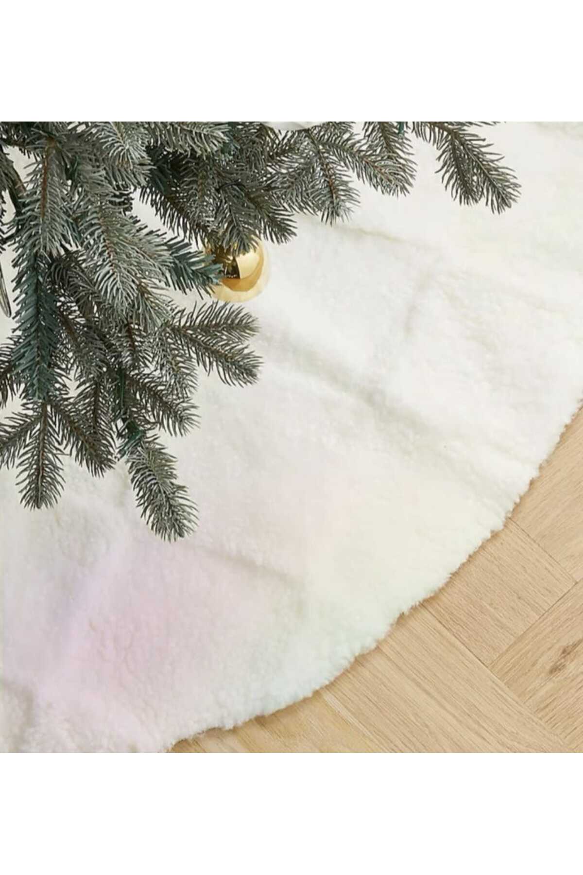 Lamb Plush Christmas Tree Skirt, 75 x 75 cm