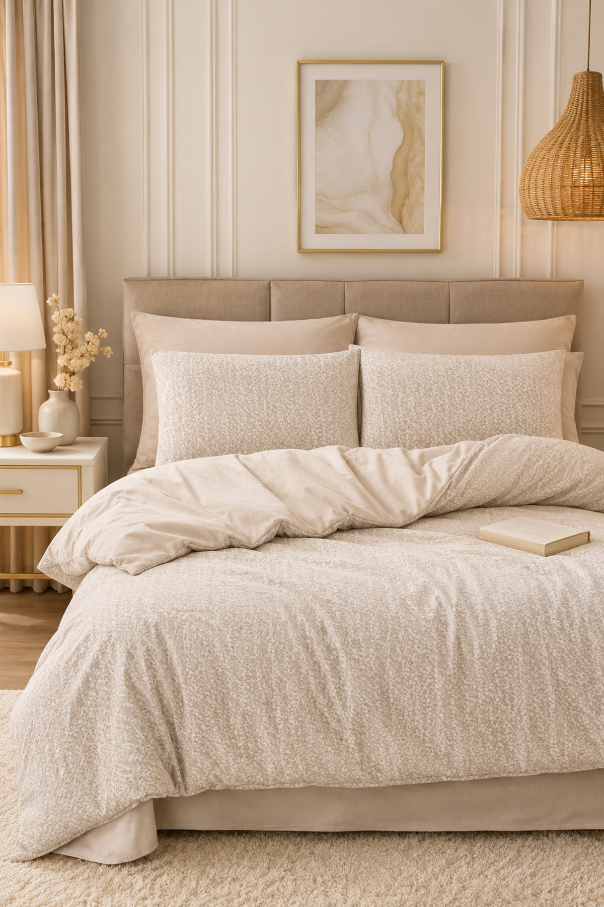 100% cotton floral double duvet set