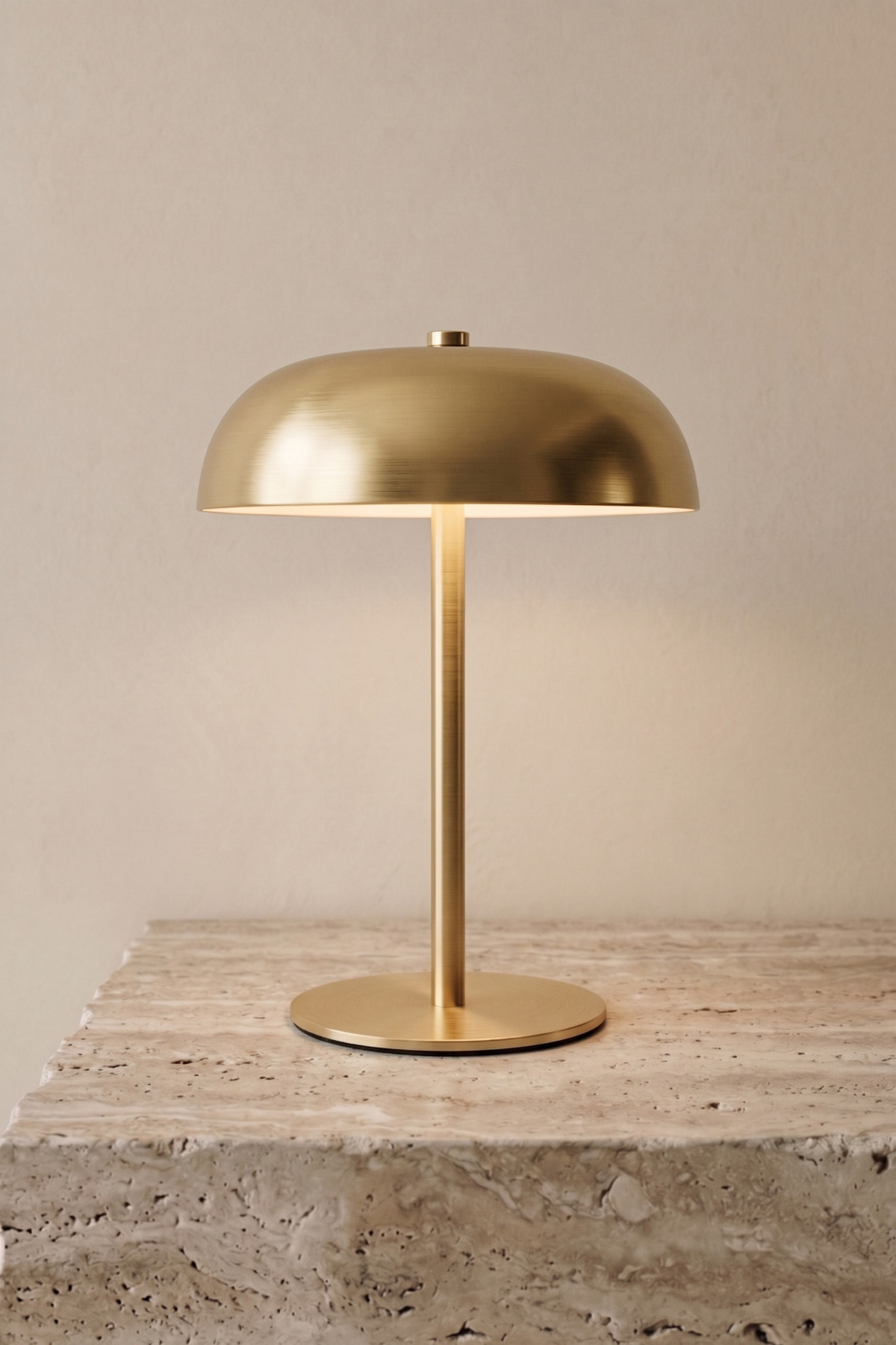 LUMEA beige LED touch table lamp — Gold