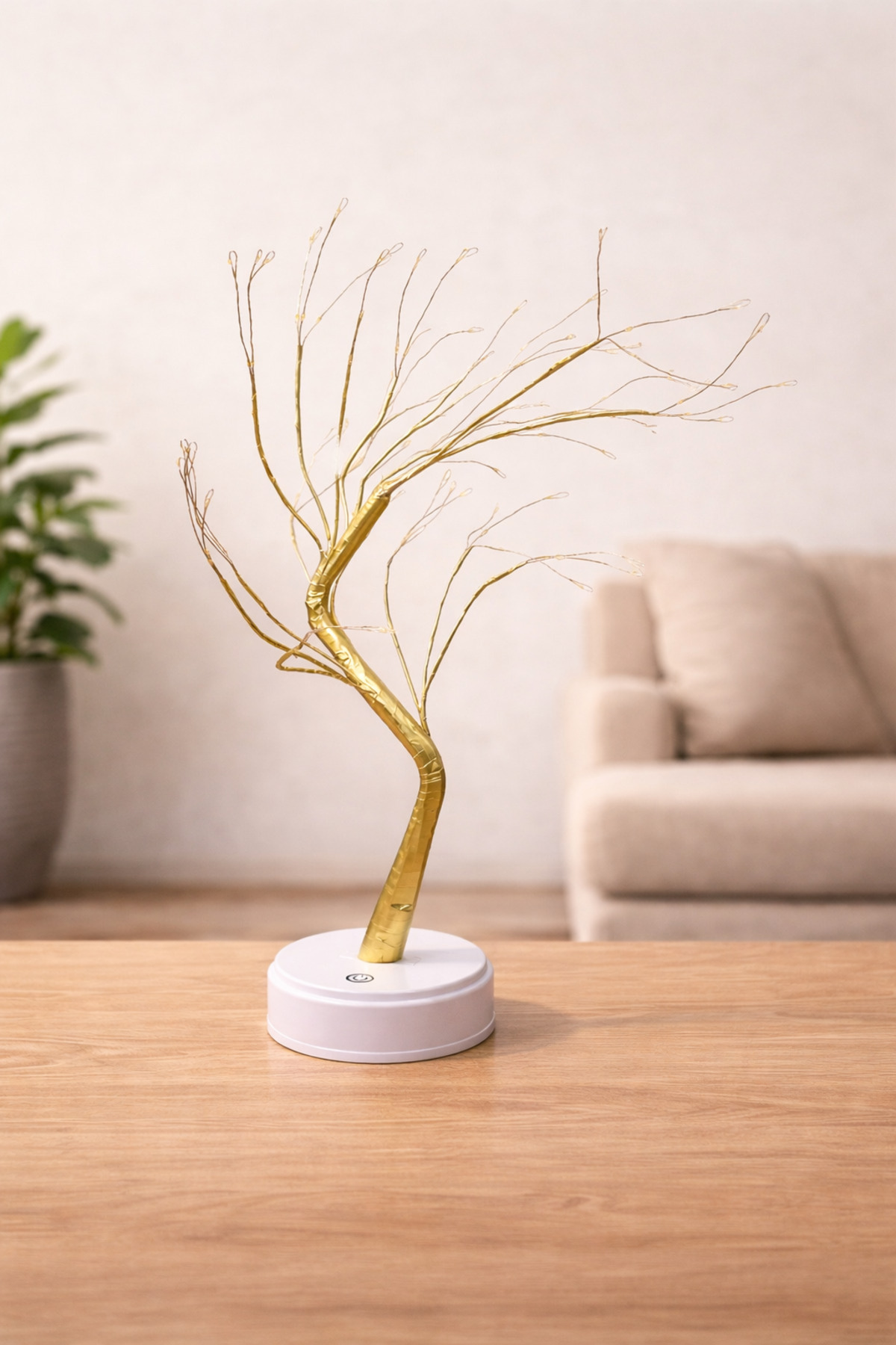 Desktop fairy-tree LED lamp, daylight, 3 brightness levels