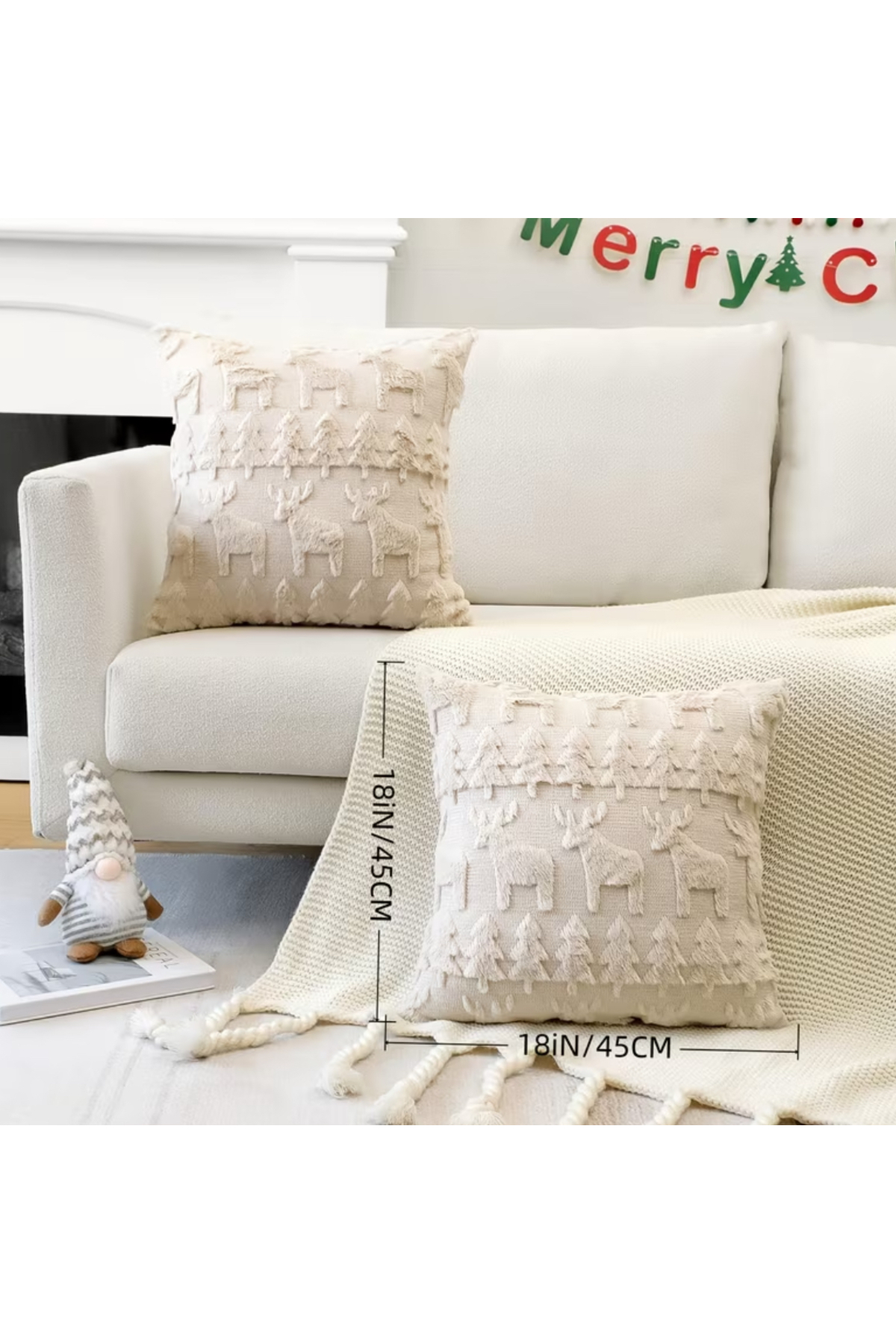 Pandan Reindeer and Tree Cushion