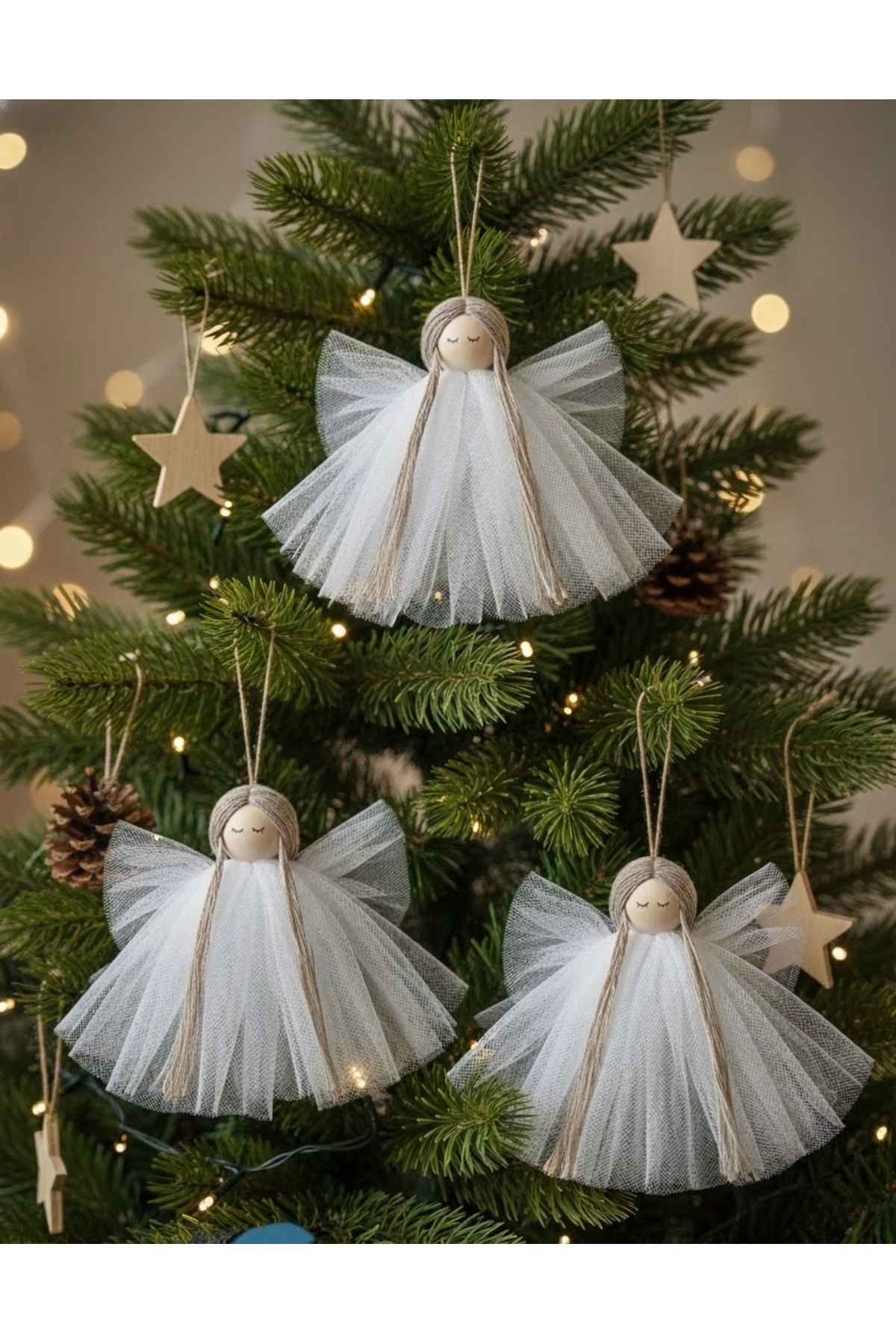Handmade mini angel set of 3