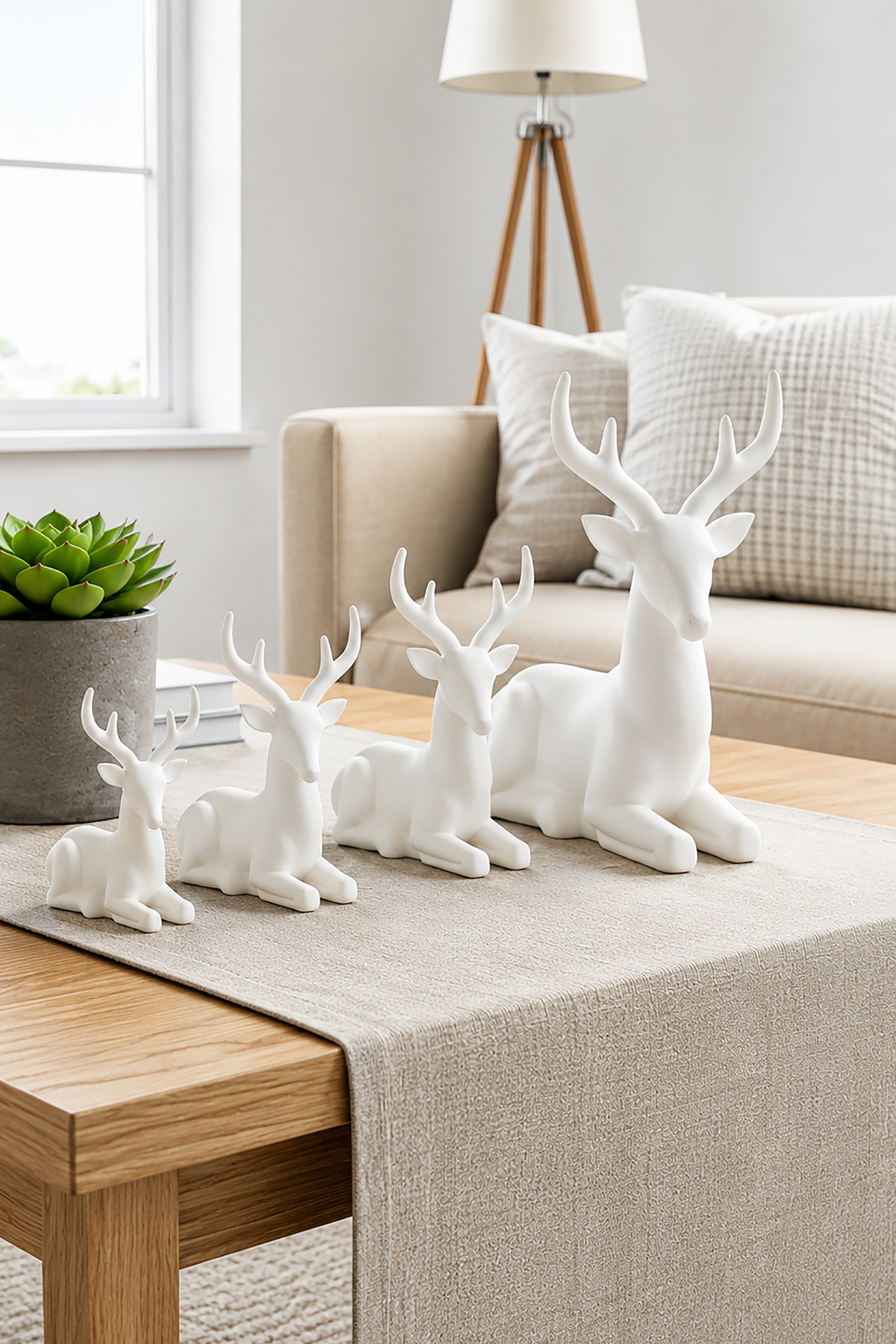Decorative reindeer figurine set, Christmas gift object