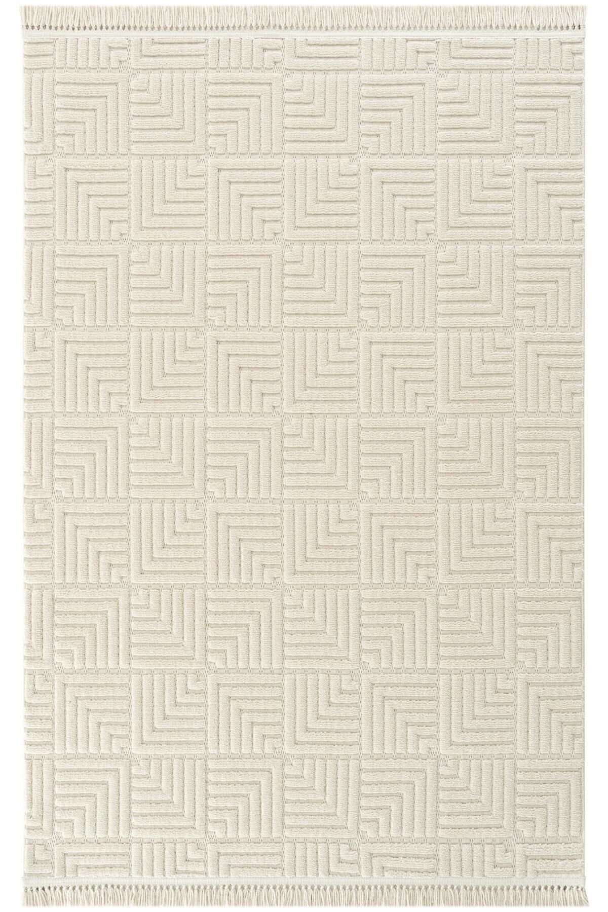Stone 1063 Non-Slip Runner Rug Beige / 120-x-180