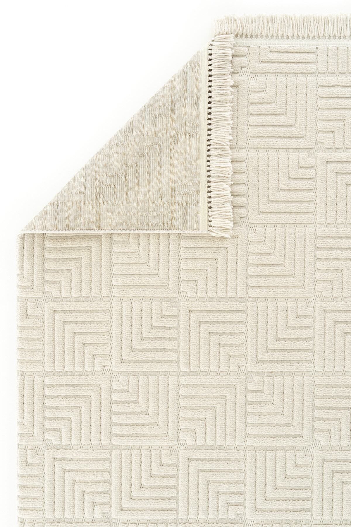 Stone 1063 Non-Slip Runner Rug Beige / 120-x-180 4