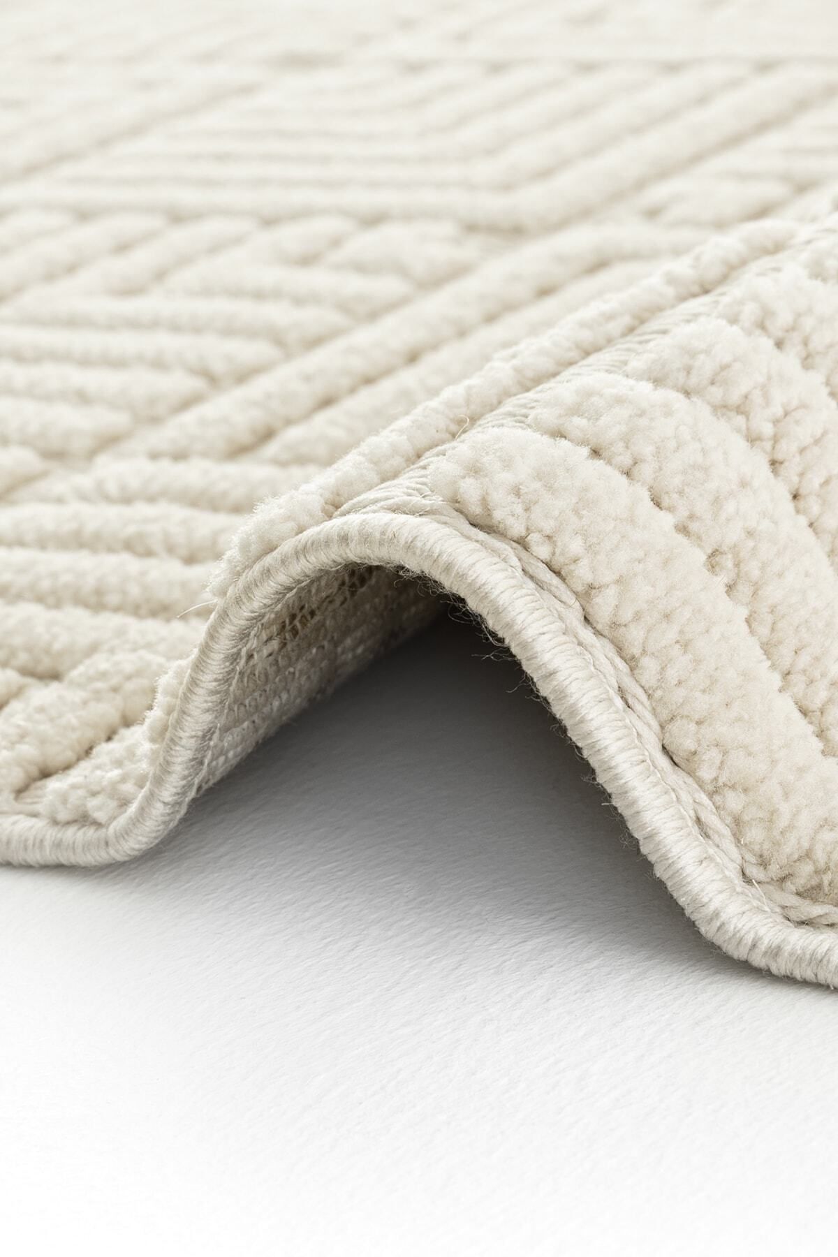 Stone 1063 Non-Slip Runner Rug Beige / 120-x-180 5