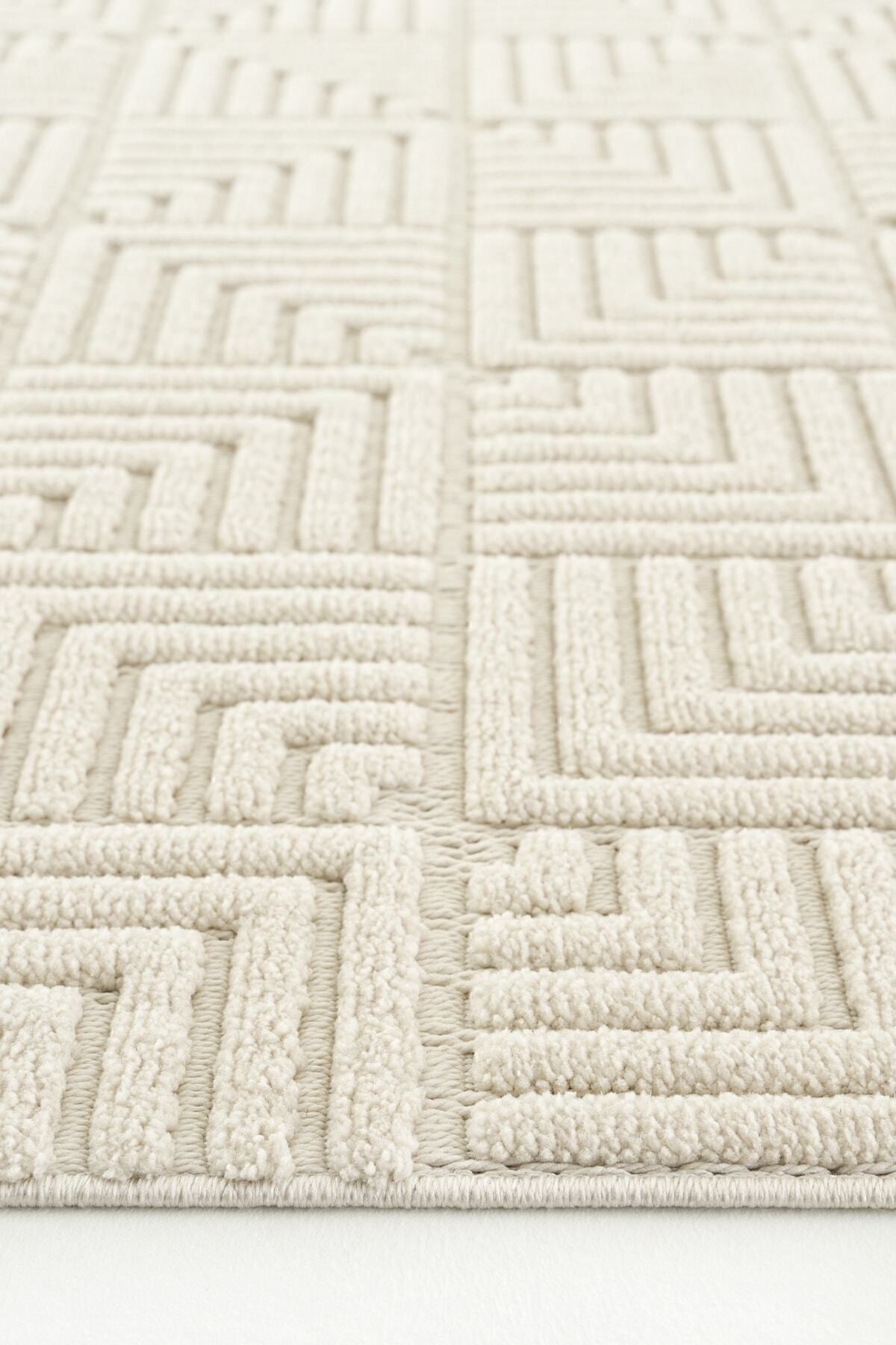 Stone 1063 Non-Slip Runner Rug Beige / 120-x-180 6