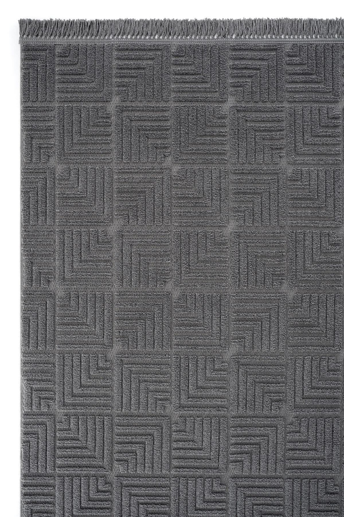 Stone 1063 Non-Slip Runner Rug Antrasit / 80-x-150 3