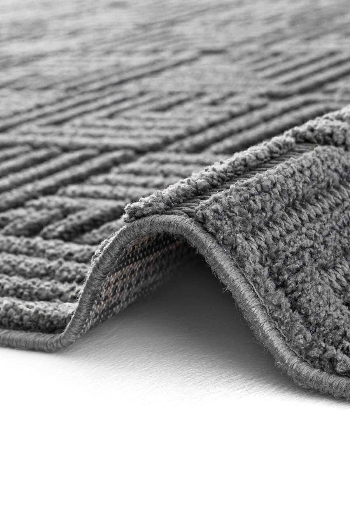 Stone 1063 Non-Slip Runner Rug Antrasit / 80-x-150 5