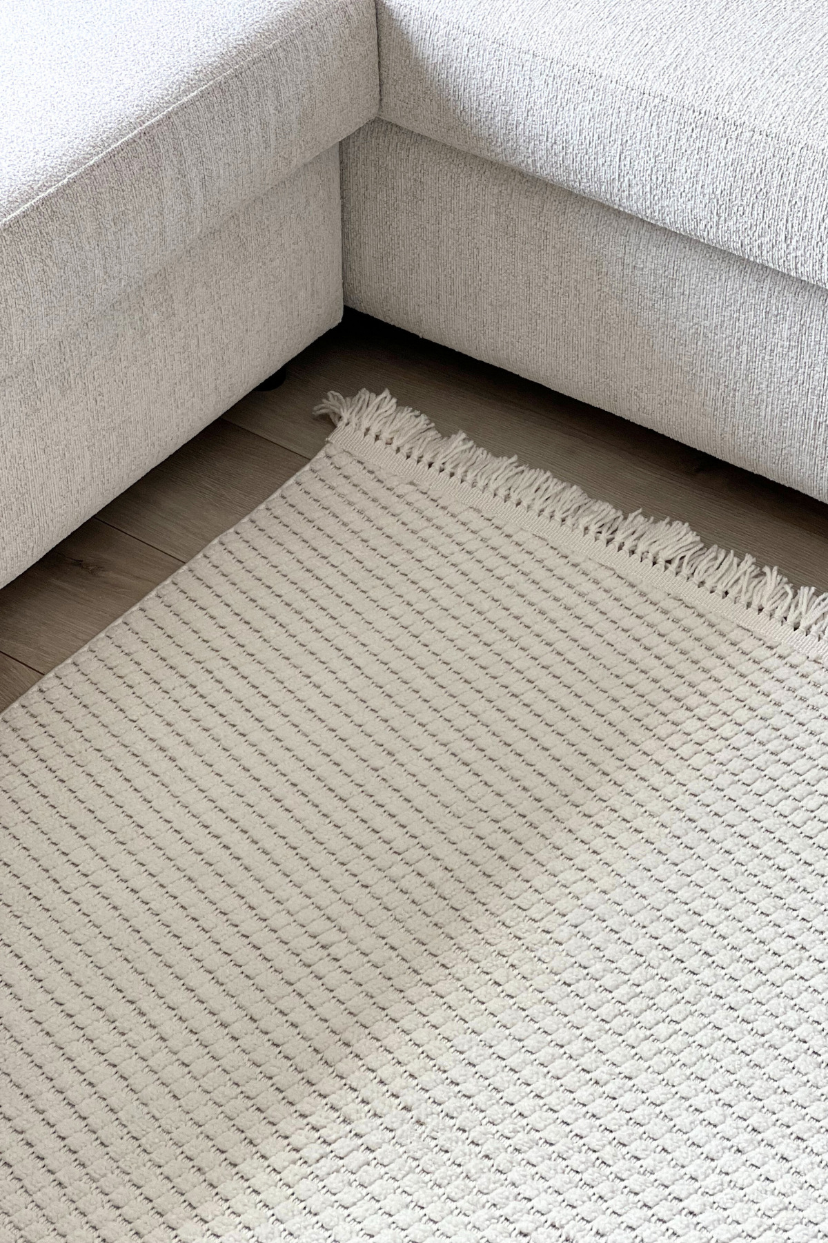 Stone 1063 Non-Slip Runner Rug Cream 5 5