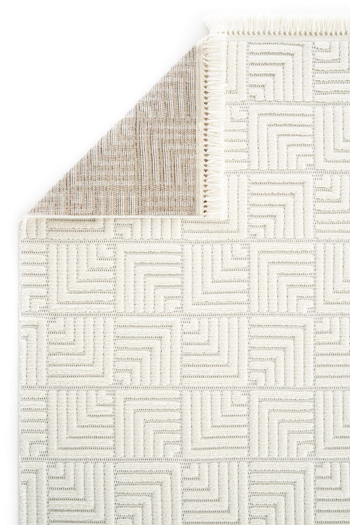 Stone 1063 Non-Slip Runner Rug Cream / 80-x-150 6